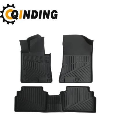 Basics 3-Piece All-Weather Protection Heavy Duty Rubber Floor Mats for Cars and Trucks Black Universal Trim to Fit