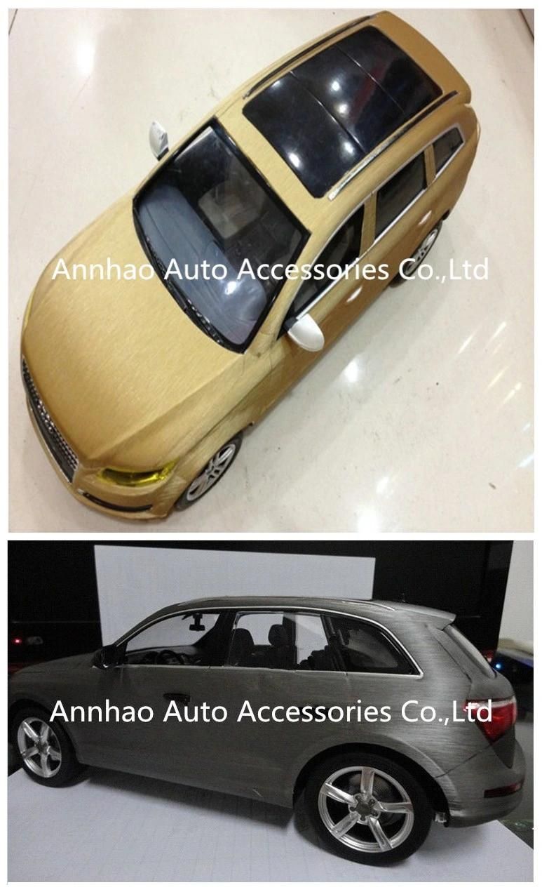 Annhao Interior Exterior Accessories Aluminum Brushed Car Sticker Vinyl