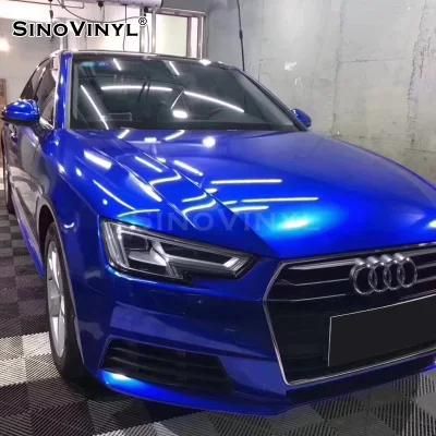 SINOVINYL Super Gloss Gray Metallic Vinyl Film Wrap Car Decal Vinyl Sheet Car Body Decal Bumper