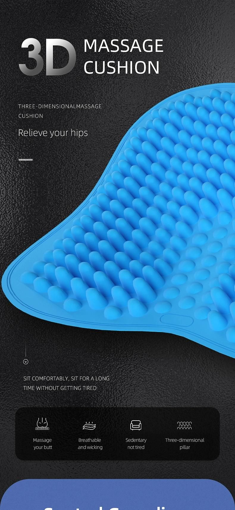 2021 The New 3D Warhead Massage Decompression Seat Cushion Is Suitable for Breathable and Heat Dissipation Seat Cushions for Cars and Offices.