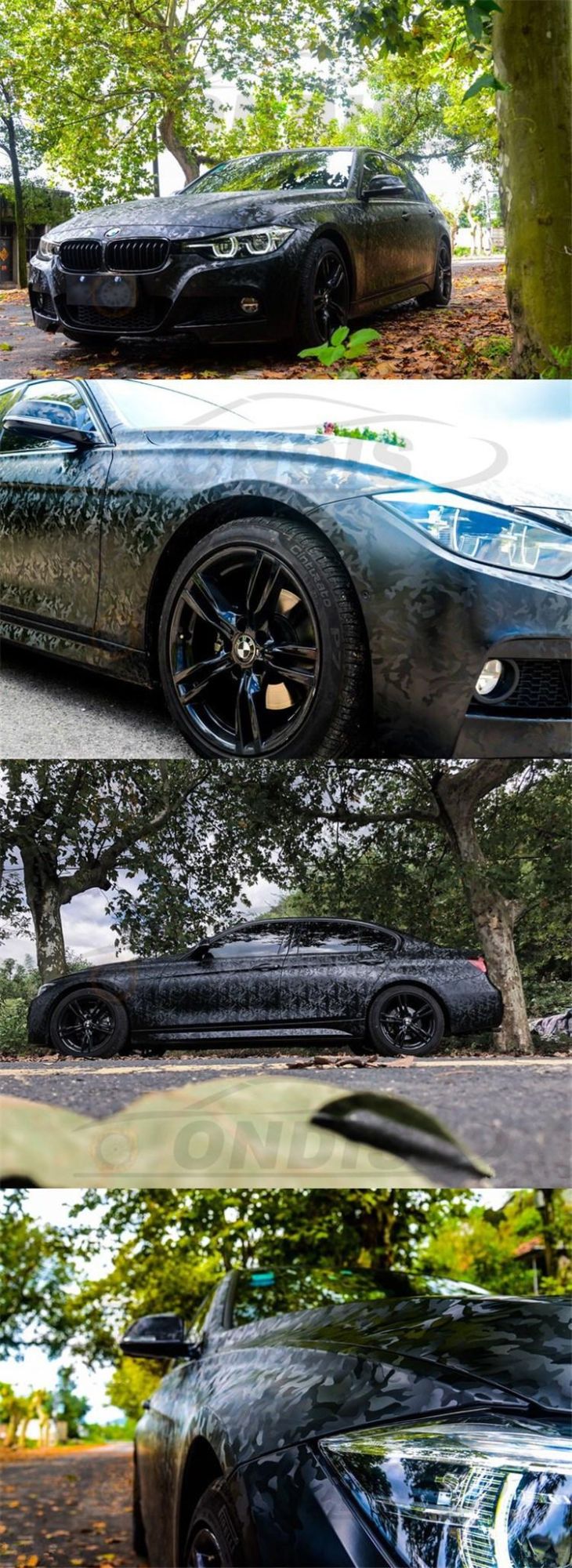 Automobiles & Motorcycles Black Color Metallic Matte 3D Ghost Black Wrap Vinyl for Car Wrapping Film