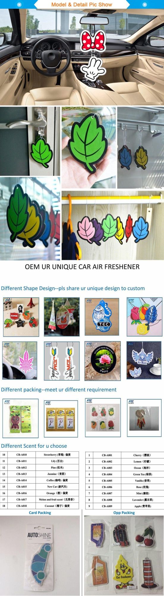 Car Papers Hanging Perfume Air Freshener Fragrance
