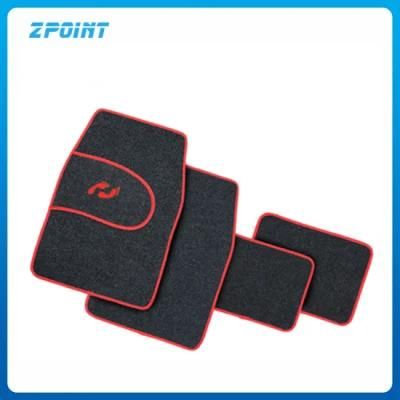 Car Accessory 4PCS Carpet Mats in Red Edge