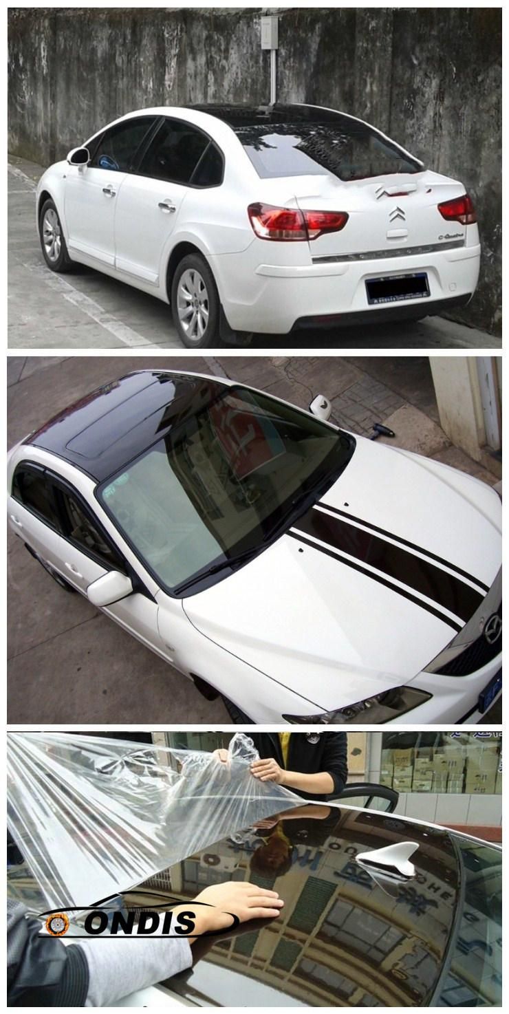 Glossy Black Car Panoramic Sunroof Sticker Film Car Roof Film