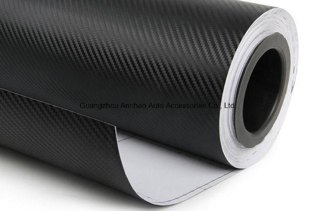 Wholesale Factory Price 3D Carbon Fiber Black Vinyl Wrap Film with Air Release