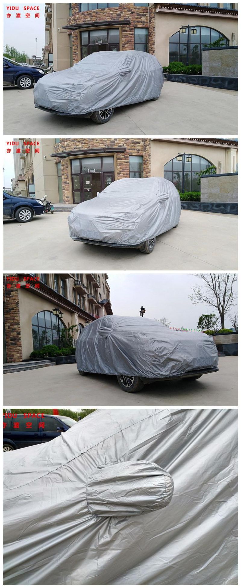 Wholesale Cheap Gray Waterproof Sunproof Tent SUV Sedan Car Cover