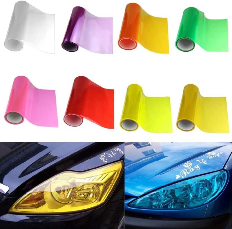 Vinyl Headlight Tint Film in Single Colors