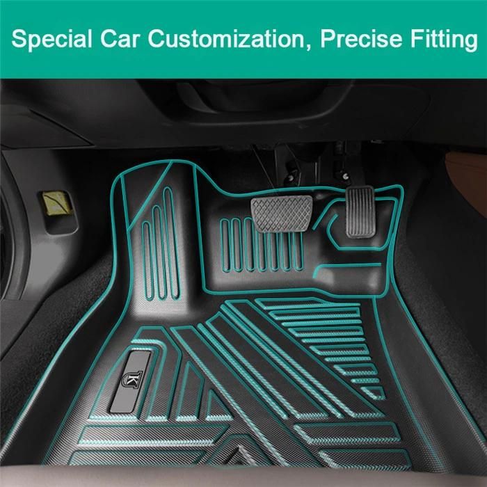 Floor Mats Fit for 2015-2021 Ford Mustang Convertible/ Coupe, 2022 Ford Mustang Mach-E, TPE Custom Car Floor Mats Front & 2ND Row