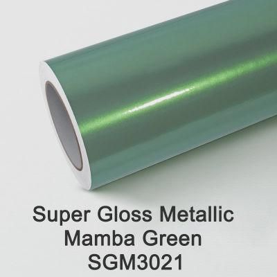 Tsautop RoHS Certificate Ice Film Manba Green Metallic Vinyl Sheets