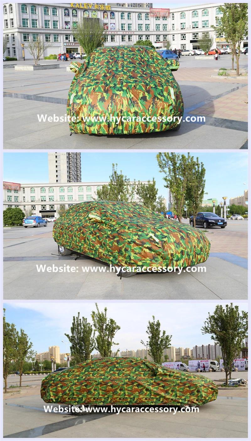 Wholesale Folding Oxford Camouflage Sunshade Portable Sunproof Waterproof Car Cover