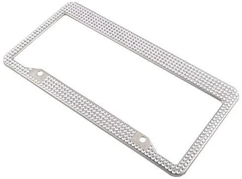 Stainless Steel Bling Car License Plate Frame Cover