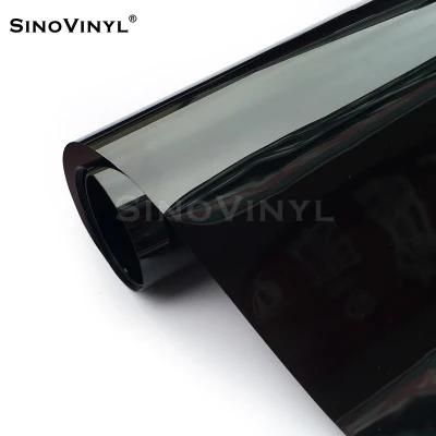 SINOVINYL Free Sample Uvioresistant Car Black Window Glass Vinyl Solar Sticker Tint Film