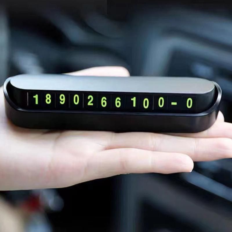 Temporary Parking Card Car Phone Number Plate Hidden Switch
