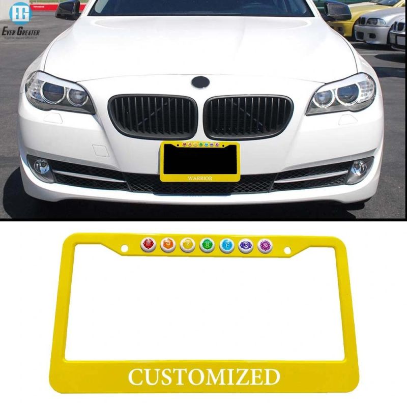 License Plate Frame Golden USA