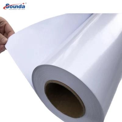 Self Adhesive Vinyl Roll Film for Advertising White Printing Sticker