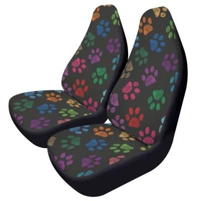 Cute Dog Print Car Seat Covers Polyester Personalise Waterproof Car Accessories Covers