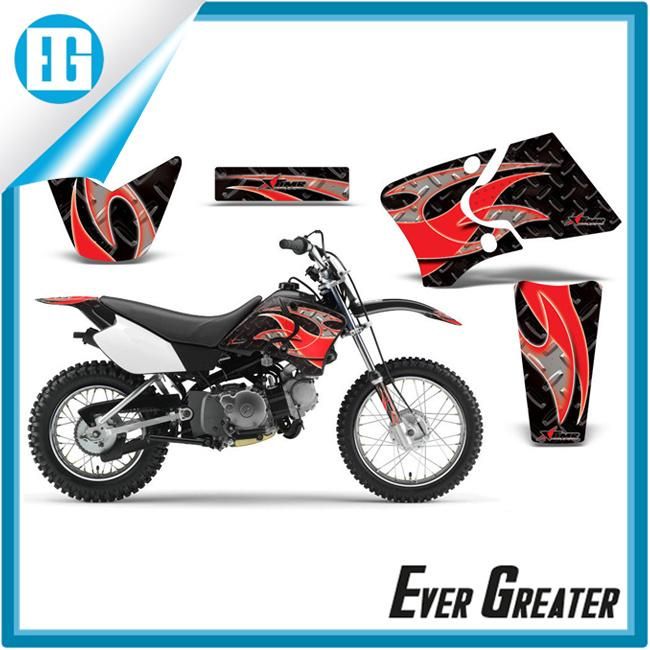 Wholesale Flame Red Line Motorcycle Decal Airframe Sticker