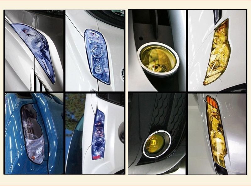 Best Sale UV Resistant 12 Colors Car Decoration Vinyl Headlight Tint Car Lamp Film