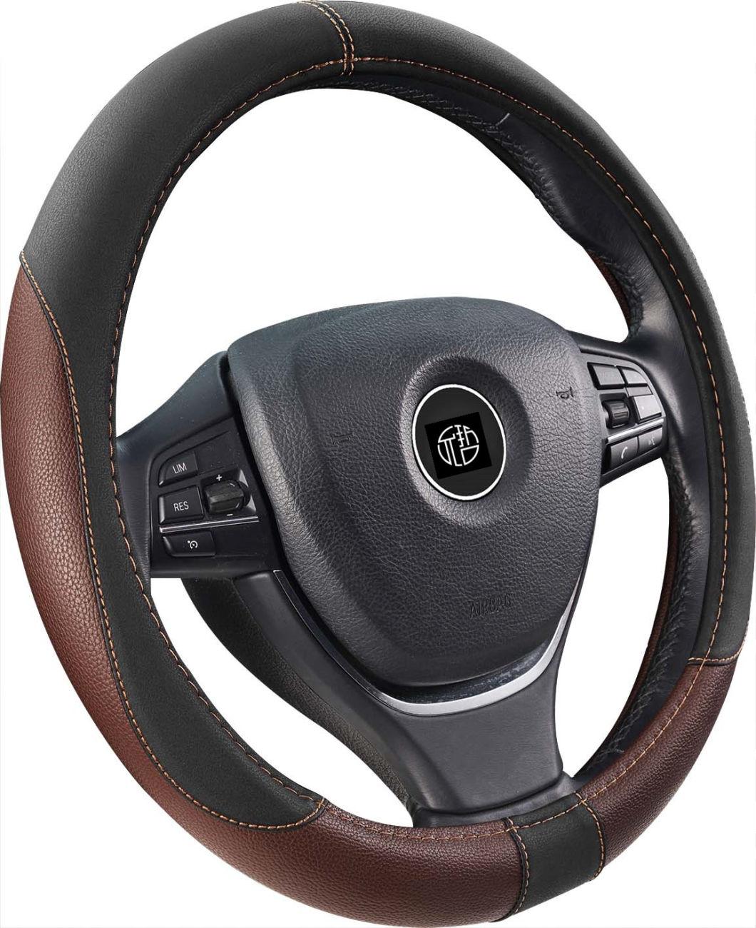 New Arrival Car Accessory Fashion Durable Faux-Leather Steering Wheel Cover