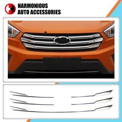 Stainless Steel Front Grille Trim Stripes for Hyundai IX25 Creta 2014 2015 2016