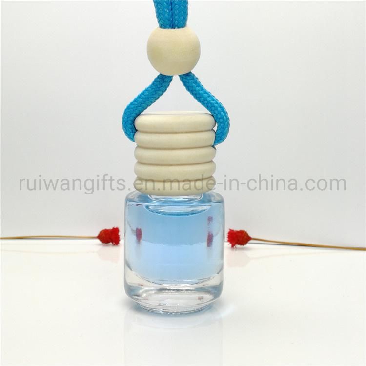 5ml Round Glass Bottle Air Freshener with Wood Cap and Cord