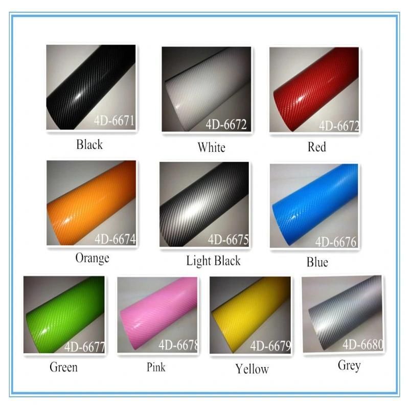 4D Bubble Free Wrap Car Decal Gloss Carbon Fiber Vinyl