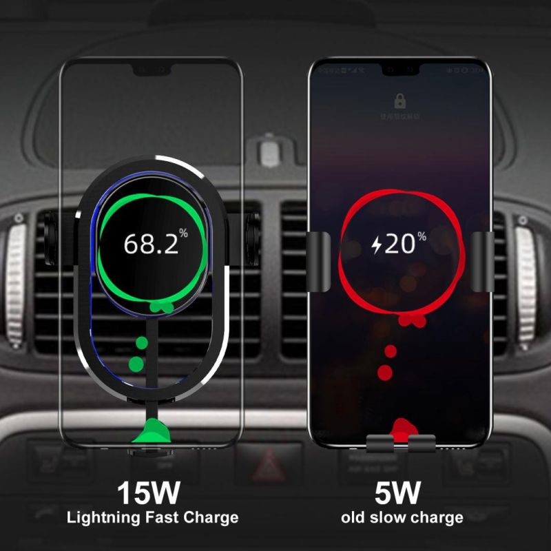 Automatic Fast Wireless Car Charger 15W for iPhone for Android Cell Phone Holder Sensor Fast Car Wireless Charger