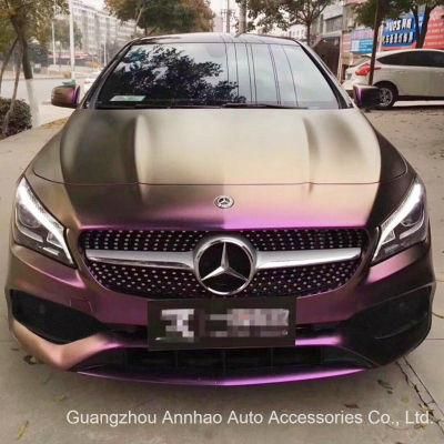 Purple Electric Matte Satin Metallic Chameleon Vinyl Wrap Chrome