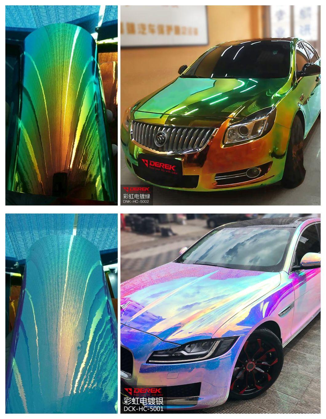 Holographic Auto Wrap Vinyl Mirror Rainbow Decoration Film Vehicle Cover Foil Rainbow Chrome Car Wrapping