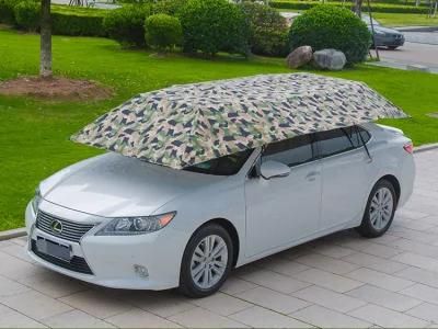 Camouflage Car Cover Semi Automatic Umbrella