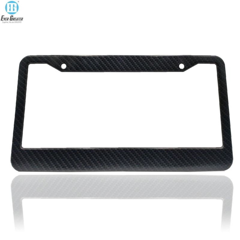 Plastic Carbon Fiber Style License Plate Frames Wholesale with Rhinestones