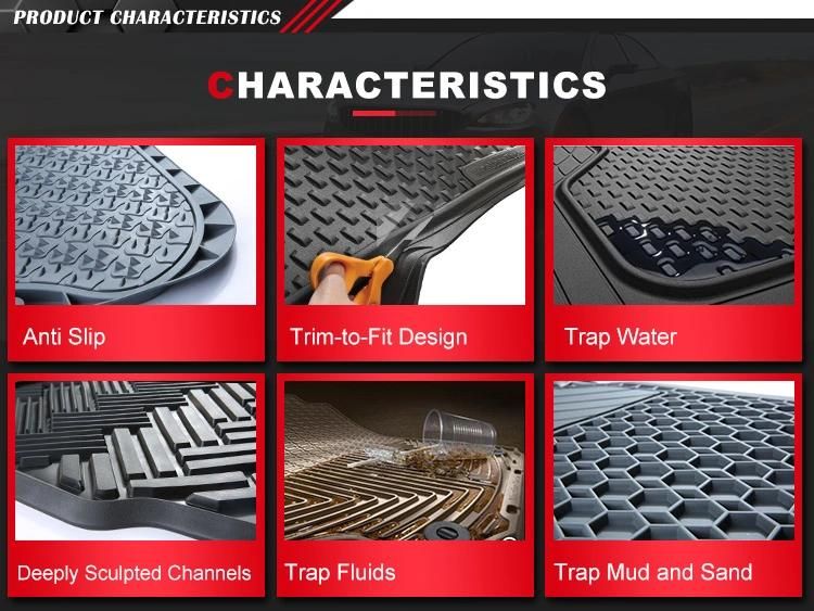 Car Accessories Improve The Safety of Driving Factory Dirt-Proof Easy to Clean It up Popular Items PVC Car Mat