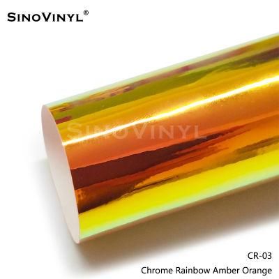 SINOVINYL Chrome Rainbow Crystal Green China Supplier Wrapping Film Roll Car Decoration Vinyl Sticker