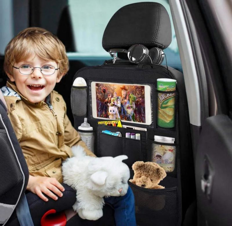 Custom Multi Pockets Truck Front Seat Storage Organiser Children Car Back Protector Car Seat Organizer