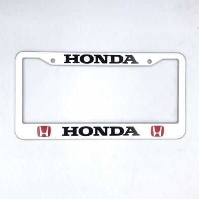 Custom Red for Honda License Plate, Silver Aluminum License Plate Holder
