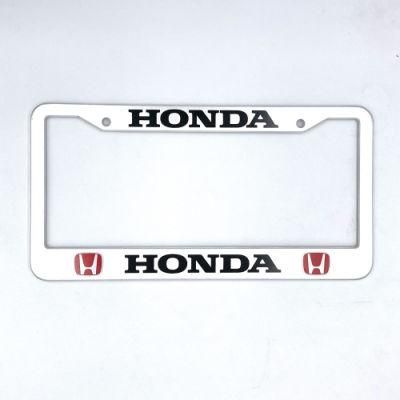 Custom Red for Honda License Plate, Silver Aluminum License Plate Holder