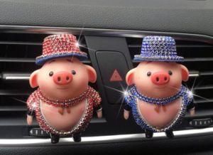 2019 Hot Sale Pig Cartoon Custom Hanging Rhinestone Car Air Freshener