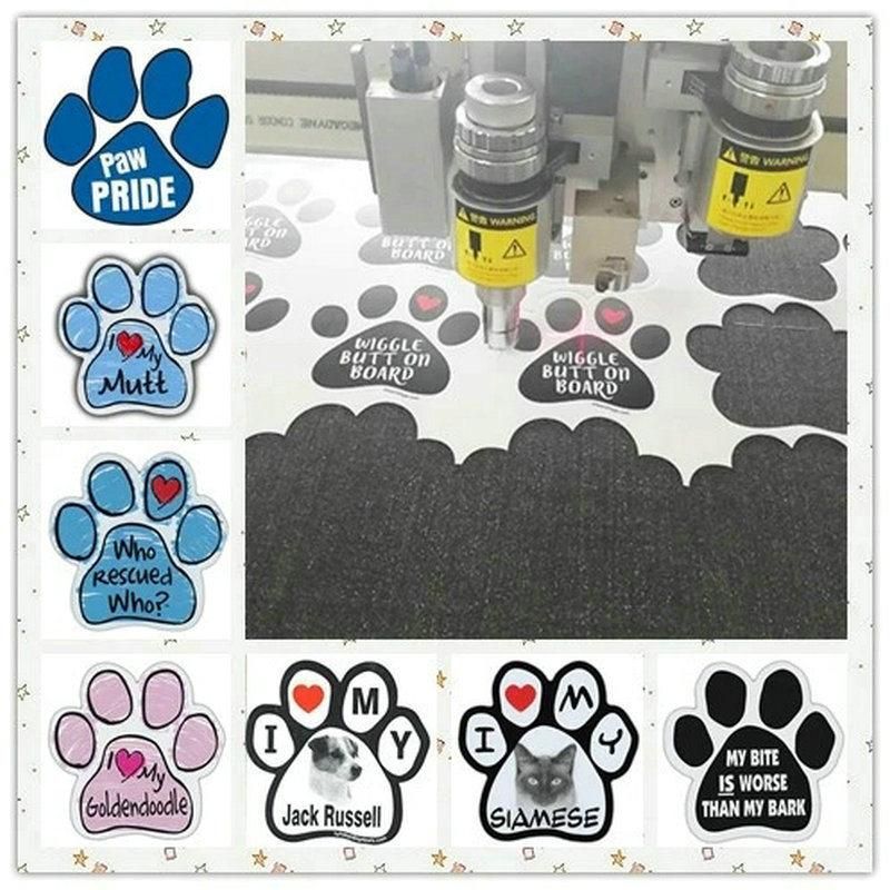 Mini Pink Paws Dog Paw Magnets Sticker for Car & Refrigerator