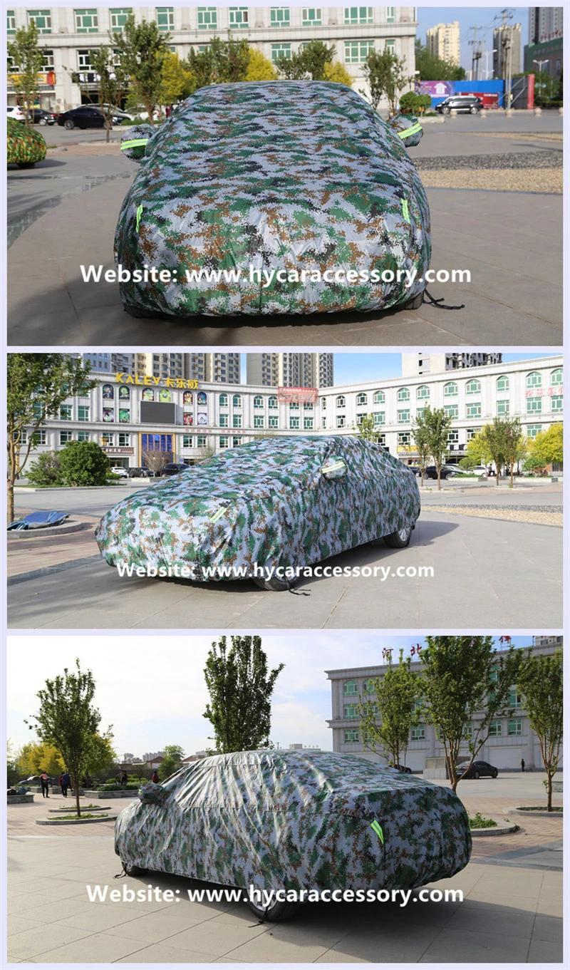 Wholesale Folding Oxford Camouflage Sunshade Portable Sunproof Waterproof Car Cover