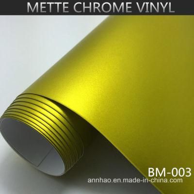 Annhao Best Seller Air Free Matte Chrome Metallic Body Vinyl Car Wrap Sticker