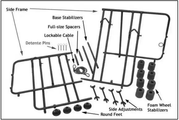Portabicicletas PARA Camioneta Cycle Vertical Pickup Bed Delivery Rack Bike Carrier for Vehicle