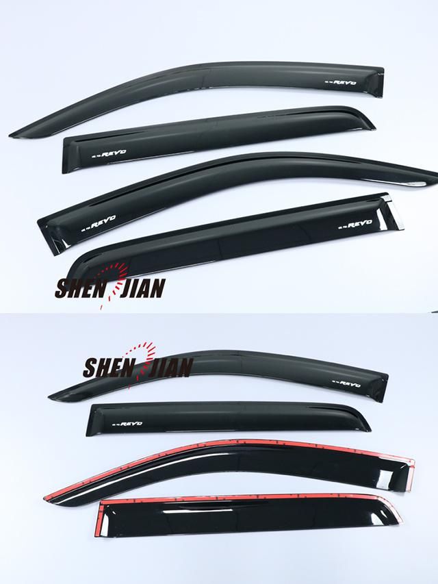 High Quality 4X4 Black Car Rain Sun Door Window Visor for Popular Toyota Hilux Revo 2016-2021