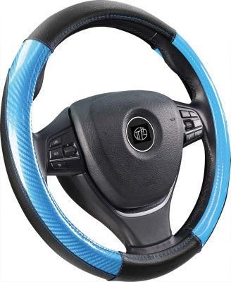 USA Popular Bright Carbon Color PU Steering Wheel Cover