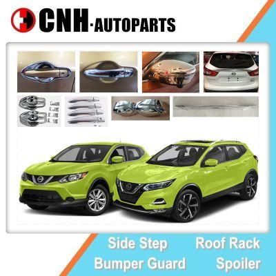 Auto Accessories Exterior Body Decoration Kit for Nissan Qashqai Chromed Handle Covers Fuel Tank Cover and Tail Gate Moulding