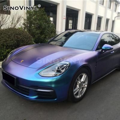 SINOVINYL Free Sample Chameleon Purple Charm Blue Car Film Cover