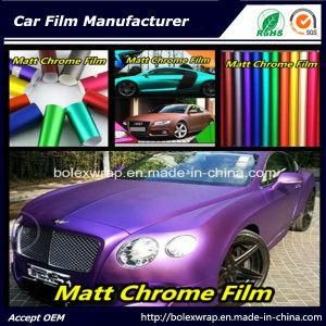 Hot Sell Red Matt Chrome Ice Film Car Wrap Adhesive Vinyl 1.52m Width