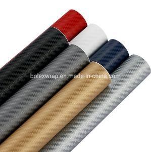 Black 3D Carbon Fiber Vinyl Film 1.52*30m Vehicle Wrap Sticker