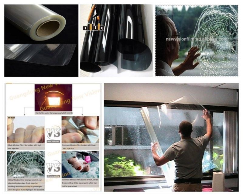 Impact Resistance Clear Solar Window Transparent Security Film