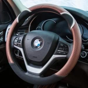 Manufacturer Wholesale Gold PU Leather Steering Wheel Cover