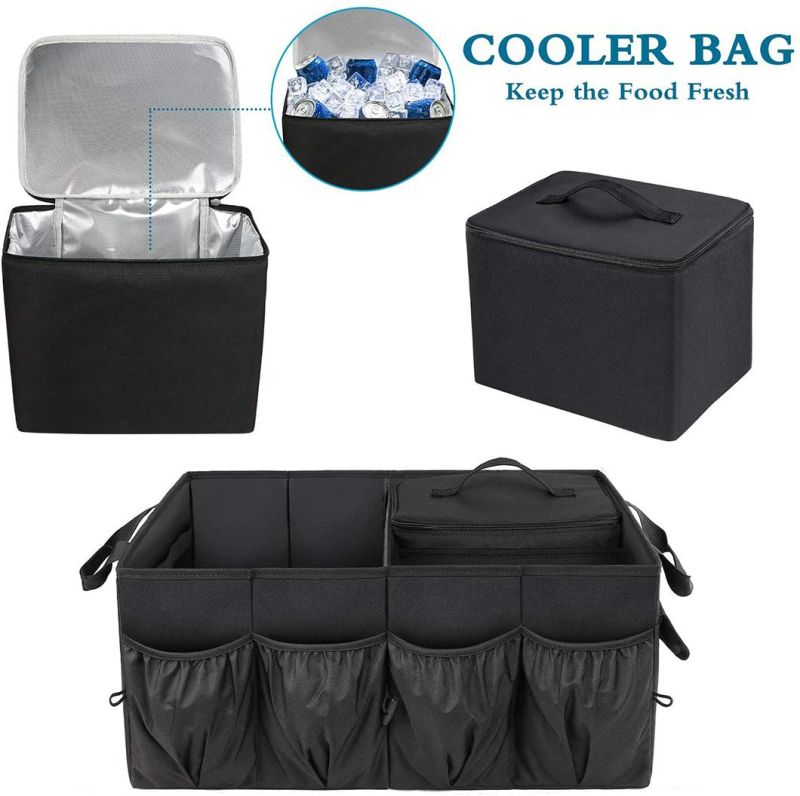 Expendable Car Organizers and Storage Bag for Groceries Accessory, Car Trunk Organizer, Trunk Organizer with Cooler and Pockets